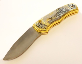 Нож складной дамасский "Тигр"