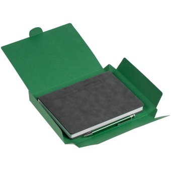 Набор Magnet с ежедневником, серый с зеленым