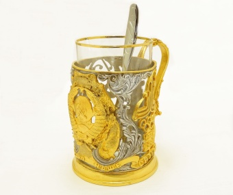 Бронзовый подстаканник "Отечество"