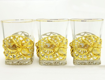 Бокалы для виски "Паук" 3шт. Златоуст