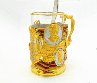 Подарочный бронзовый подстаканник