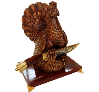 Нож на подставке "Глухарь"